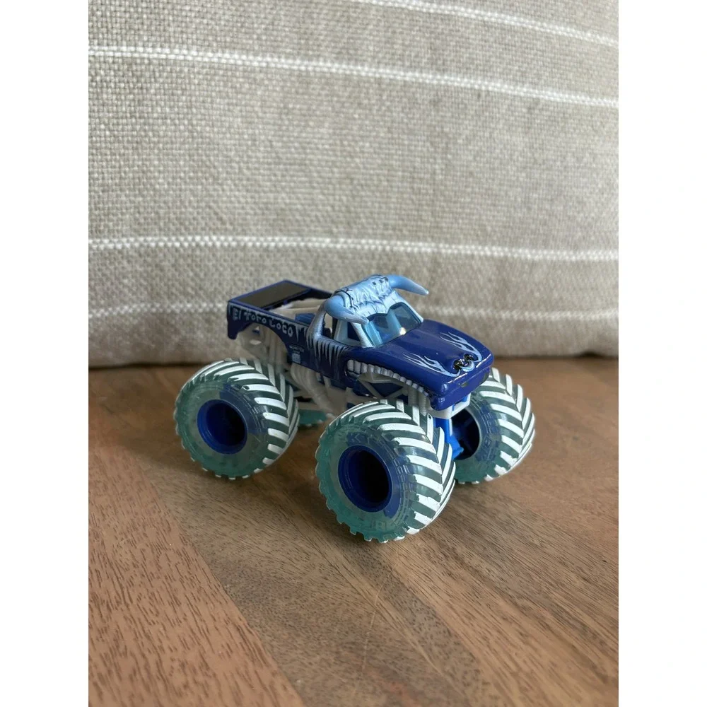 Monster Jam El Toro Loco Fire and Ice Blue Monster Truck 1:64 Scale Die-Cast